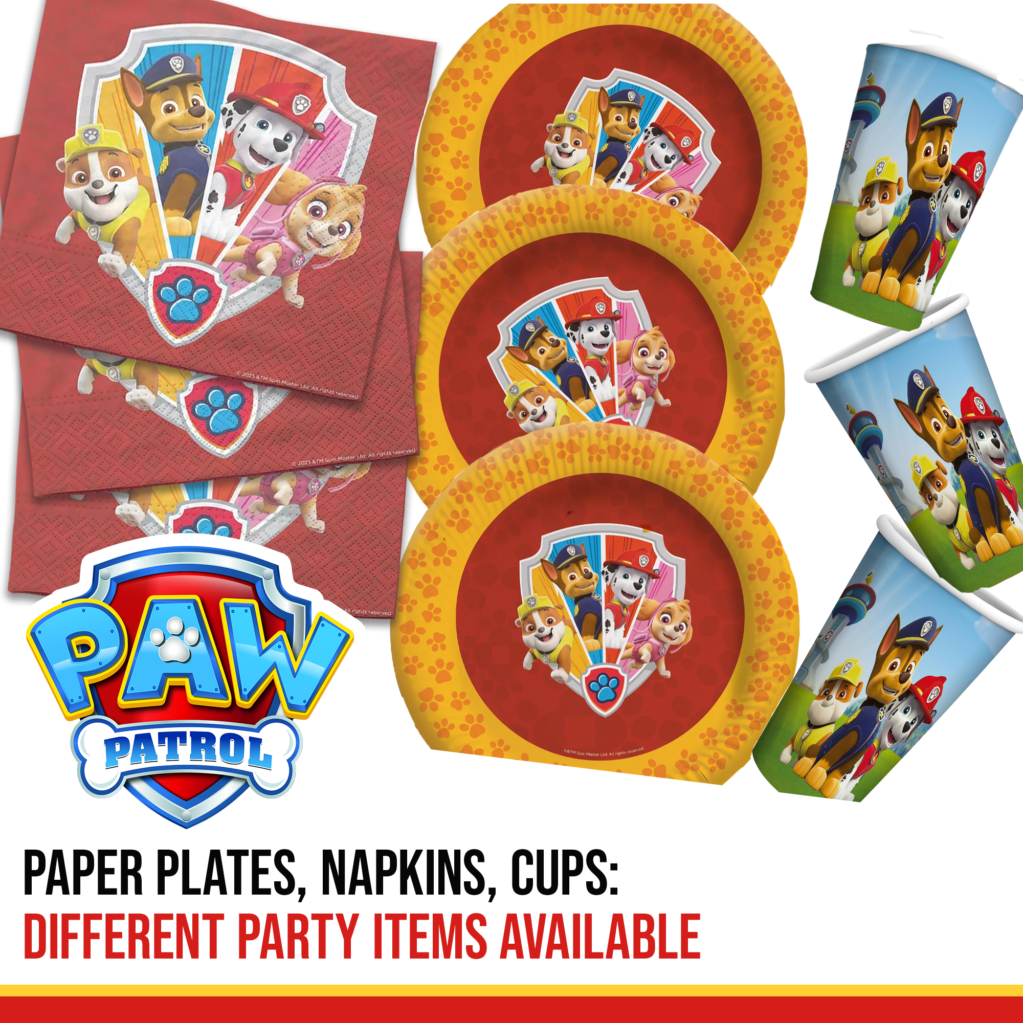 Paw Patrol 20 paper napkins 12.9 x 12.9 in. colorful 3-ply 4